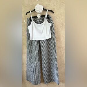 better/together Cropped Cami & Wide Leg Set w/Scunchie